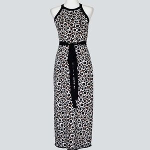 DIANE von FURSTENBERG Women's Tie-Neck Poppy Sweater Knit Halter Dress Size M